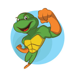 turtle mascot vector. animal cartoon illustration