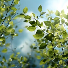 Minimalistic Light Background Blurred Foliage Shad, Isolated On White Background, For Design And Printing