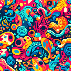 Colorful street art style graffiti abstract background digital wallpaper asymmetric 