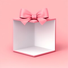 pink gift box with ribbon