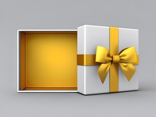 gift box with golden ribbon