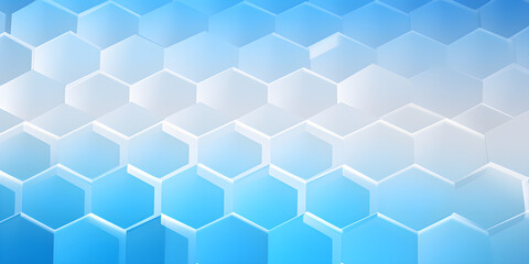 Fototapeta premium Abstract honeycomb white and blue background, geometric pattern of hexagons - Architectural, financial, corporate and business brochure template