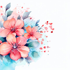 Beautiful watercolor floral background