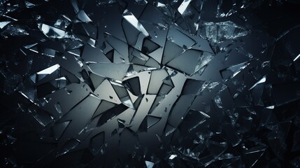 Dark background with smashed glass surface