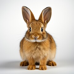 Obraz premium Healthy Lovely Baby Bunny Easter Rabbit, Isolated On White Background, For Design And Printing