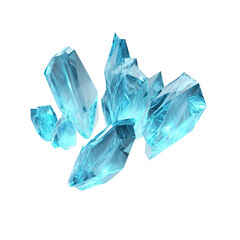 levitating crystalline shards abstract