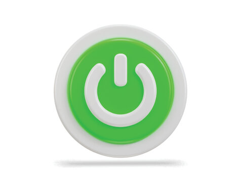 power off button icon 3d render