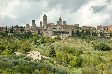 Fototapeta na wymiar San Giminano, Italy, Toscana, Sienna district 