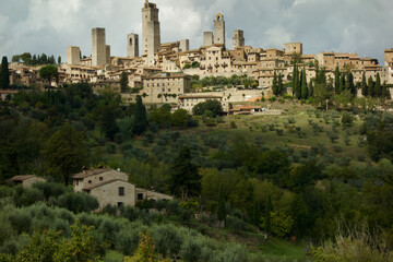 Fototapeta na wymiar San Giminano, Italy, Toscana, Sienna district 