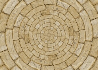 Fototapeta premium Stones patch circle arches pattern texture