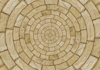 Stones patch circle arches pattern texture