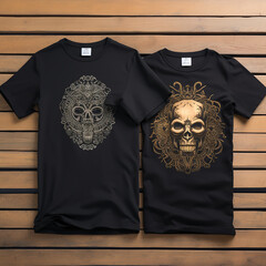 t shirt isolated on black background