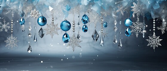 Silver and Blue New Years Banner
