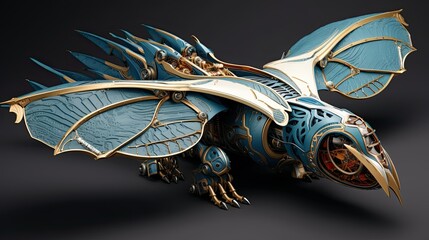 Spaceship Modeled After Mythical Creatures Like Dragons