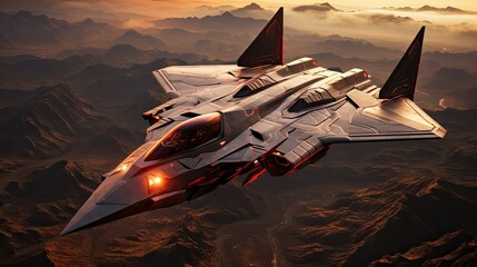 Sci Fighter Jet With Laser