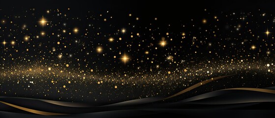 Fototapeta na wymiar Elegant New Years Banner with Copyspace and Twinkling Stars