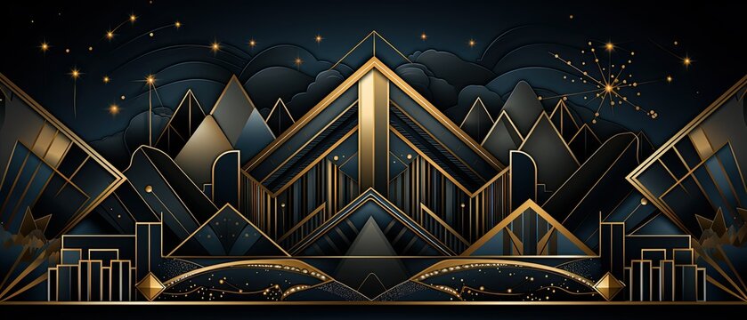 Art Deco New Years Banner