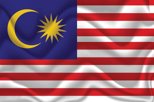 3d vector realistic Malaysia flag