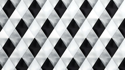 Black and white checkered background. Seamless pattern.