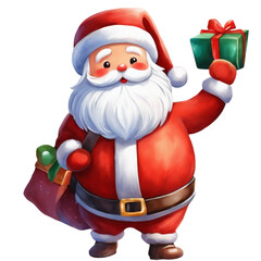 santa claus with gifts