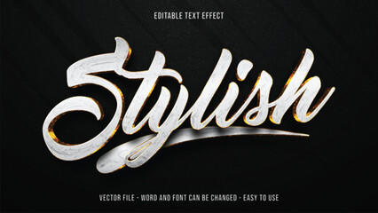 Editable text effect luxury style, expensive text style