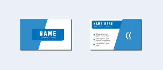 free creative business card template design with portfolio project