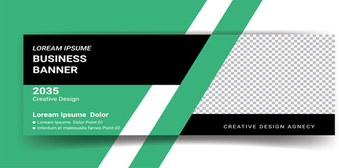 Creative business web banner template design