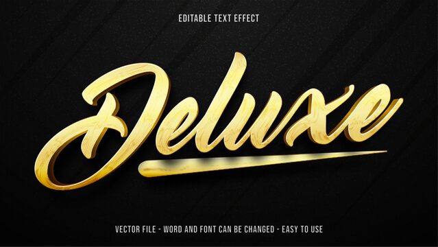 Editable text effect expensive style, gold text effect