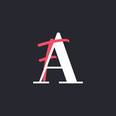 Creative Letter AF Logo Design. Abstract Initial A and F logo, usable for branding and business logo