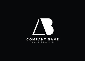 AB logo design vector 