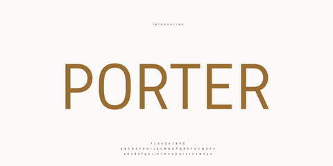 Elegant Font Uppercase Lowercase and Number. Classic Lettering Minimal Fashion Designs. Typography modern Sen Serif fonts regular decorative vintage concept. vector illustration. © SyedMuhammad