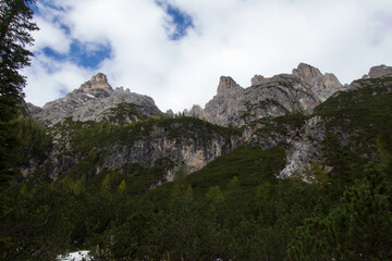 Fototapeta na wymiar Dolomites mountains in Italy, alps, range