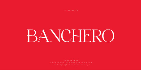 Elegant Font Uppercase Lowercase and Number. Classic Lettering Minimal Fashion Designs. Typography modern Sen Serif fonts regular decorative vintage concept. vector illustration. © SyedMuhammad