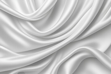 smooth and elegant texture of white silk or satin, perfect for weddings or as an abstract background, Smooth Textile Bliss for Wedding Backdrops and Abstract Creations