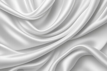 Obraz premium smooth and elegant texture of white silk or satin, perfect for weddings or as an abstract background, Smooth Textile Bliss for Wedding Backdrops and Abstract Creations
