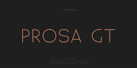 Elegant Font Uppercase Lowercase and Number. Classic Lettering Minimal Fashion Designs. Typography modern Sen Serif fonts regular decorative vintage concept. vector illustration. © SyedMuhammad