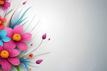 Flower Background with Copy Space, Flower Frame Background, Flower Background