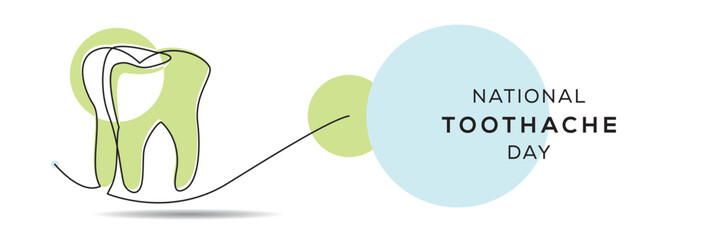National toothache day, Vector illustration.