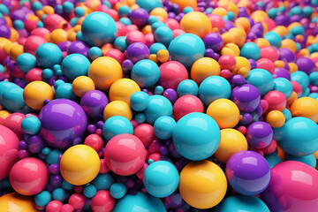 Abstract Colorful Objects Background, Colorful Balls Background, Colorful Balls