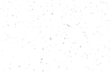 Silver Confetti Foil fall splashing on transparent background