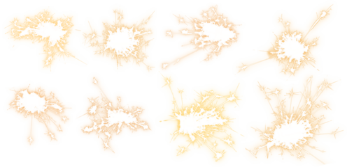 real sparkler set on a transparent background