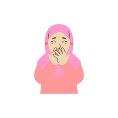 set of poses of women with hijabs and very beautiful islamic