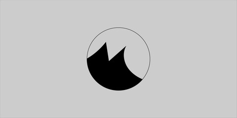 Abstract logo letter M.Mountain Logo icon