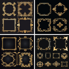 flourish scroll victorian swirl certificate calligraphic corner ornamental royal ornate invitati