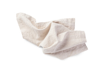 Linen napkin isolated on white background