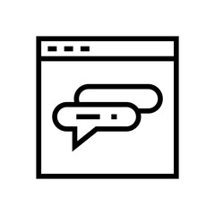 chat icon. outline icon