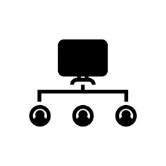 Collaborations icon. black fill icon