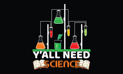 Science T-shirt Design Vector