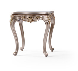 classic coffee table isolated on white background .