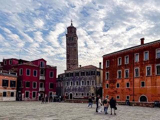 View of square in Venice  - obrazy, fototapety, plakaty
